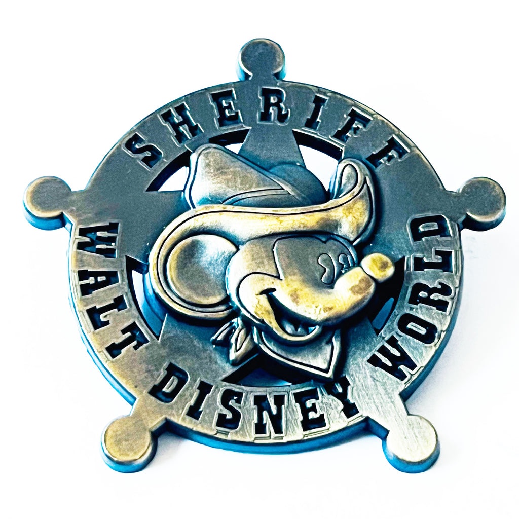 Disney WDW Mickey Mouse Sheriff Badge Walt Disney World Pin