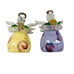 Russ Glass Angel Of The Month Gladiolus Hand Blown Set of 2