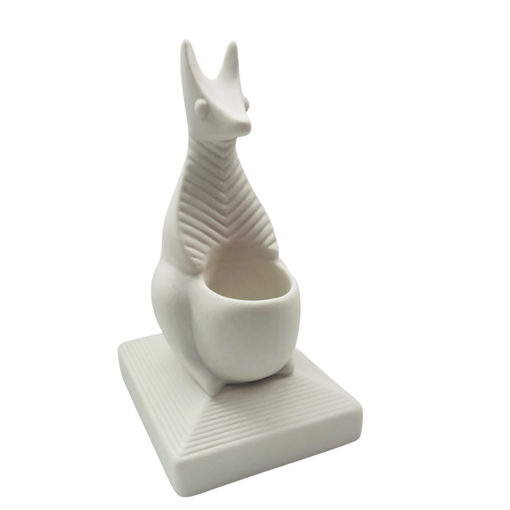 Jonathan Adler White Porcelain Kangaroo Animal Match Strike Holder