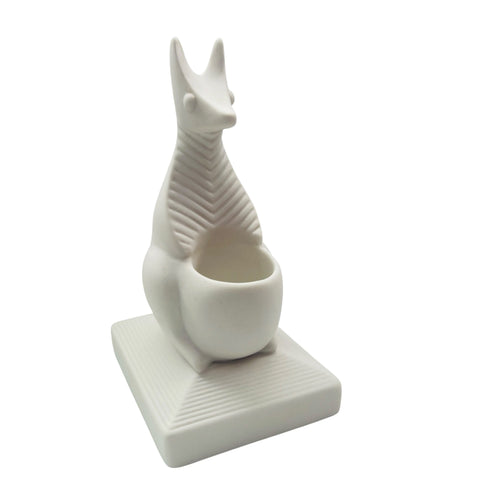 Jonathan Adler White Porcelain Kangaroo Animal Match Strike Holder