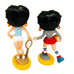 Vintage Betty Boop By Marty Toy Tennis And Roller Skating Plastic Figurines