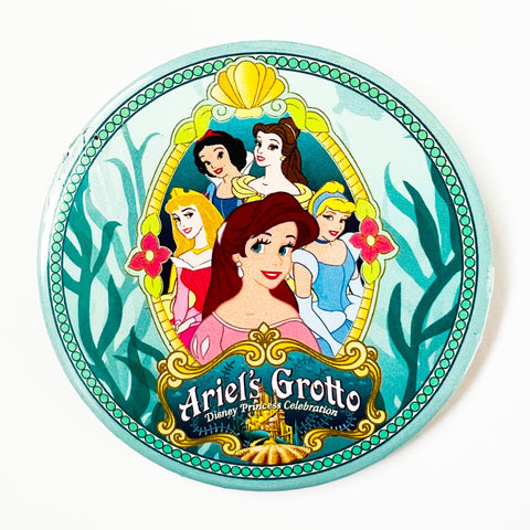 Disney Princess Ariel’s Grotto Cinderella Belle Snow White Beauty Pinback Button
