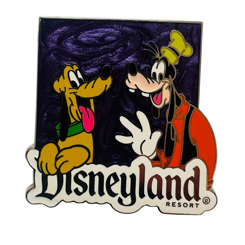 Disney DLR Disneyland Goofy Pluto Costco Travel Purple Stars Pin