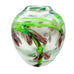Vintage Daniel Salazar Purple Iris Blossom Florals Art Glass Cased Vase