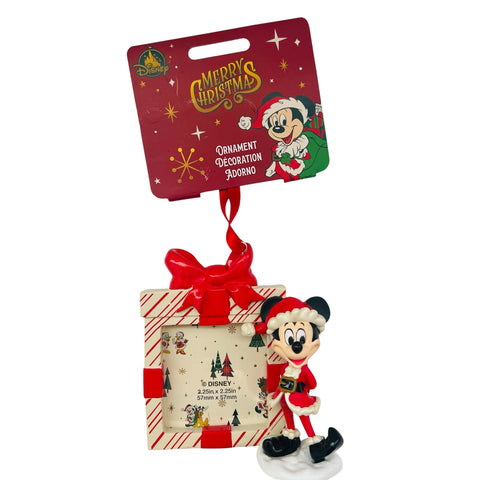 Disney Merry Christmas Mickey Mouse Santa Frame Ornament