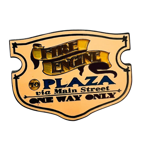 Disney Fire Engine Plaza Disneyland Sign Series Pin