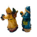 Vintage Hand Painted Wooden Santa Claus Ornaments