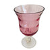 George BORGFELDT Liza Cranberry Optic Clear Twisted Stem Flared Bowl