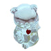 Vintage Fenton July Birthstone Heart Glass Bear Figurine