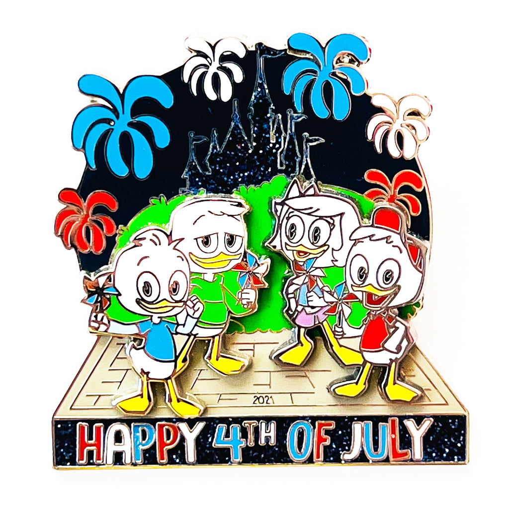 Disney Duck Tales Happy 4th of July Pin Huey Dewey Louie & Webby LE Pin