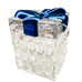 Vintage Glass Blue Bow Christmas Box