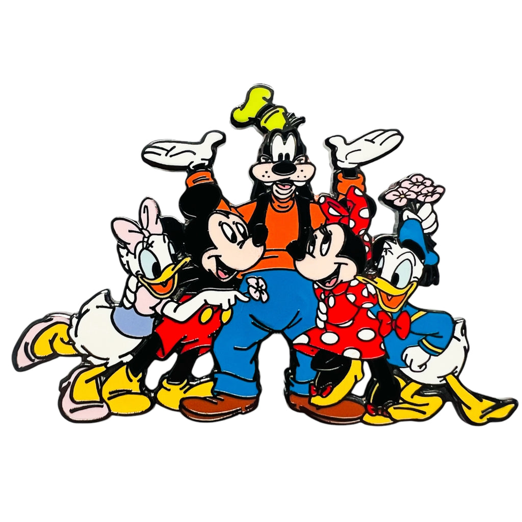 Disneyland Mickey and the Gang 2001 Daisy Duck Mickey Mouse Goofy Minnie and Donald Fab 5 Pin