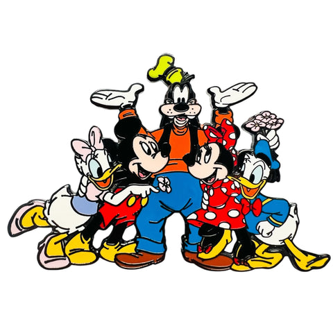 Disneyland Mickey and the Gang 2001 Daisy Duck Mickey Mouse Goofy Minnie and Donald Fab 5 Pin