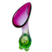 Cranberry Emerald Green Blown Glass Art Glass Vase