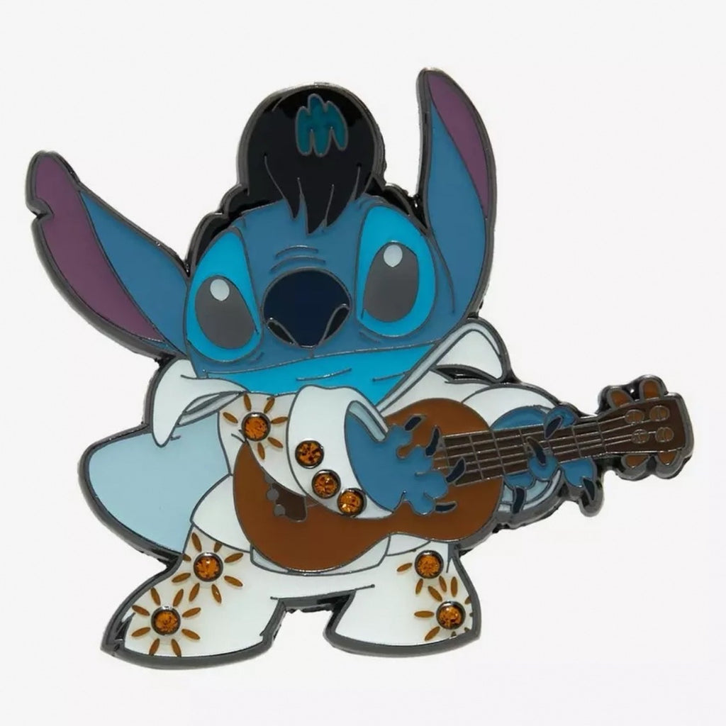 Loungefly Disney Lilo & Stitch Elvis Rhinestone Enamel Pin