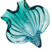 Barbini Murano Sommerso Blue Italian Art Glass Seashell Bowl