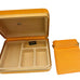 Vintage Mundi Jewelry Clamshell Travel Case With Pouch in Mustard Yellow