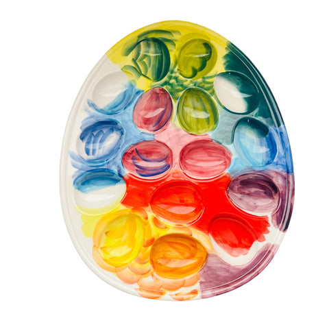 Anthropologie Rainbow Deviled Egg Platter