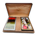 Vintage Embossed Leather Case Congress Playing Cards Hinged Box