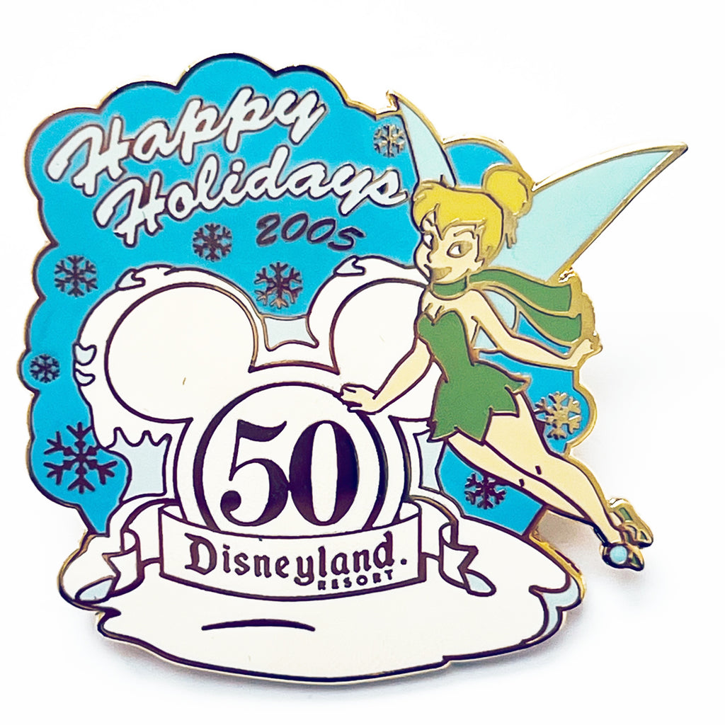 Disney Disneyland Cast Exclusive Happy Holiday 2005 Tinker Bell Christmas Snow Pin