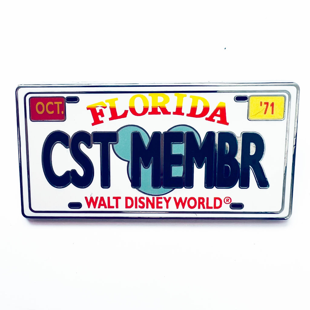 Disney Walt Disney World Florida Cast Member License Plate 2010 First Release Pin