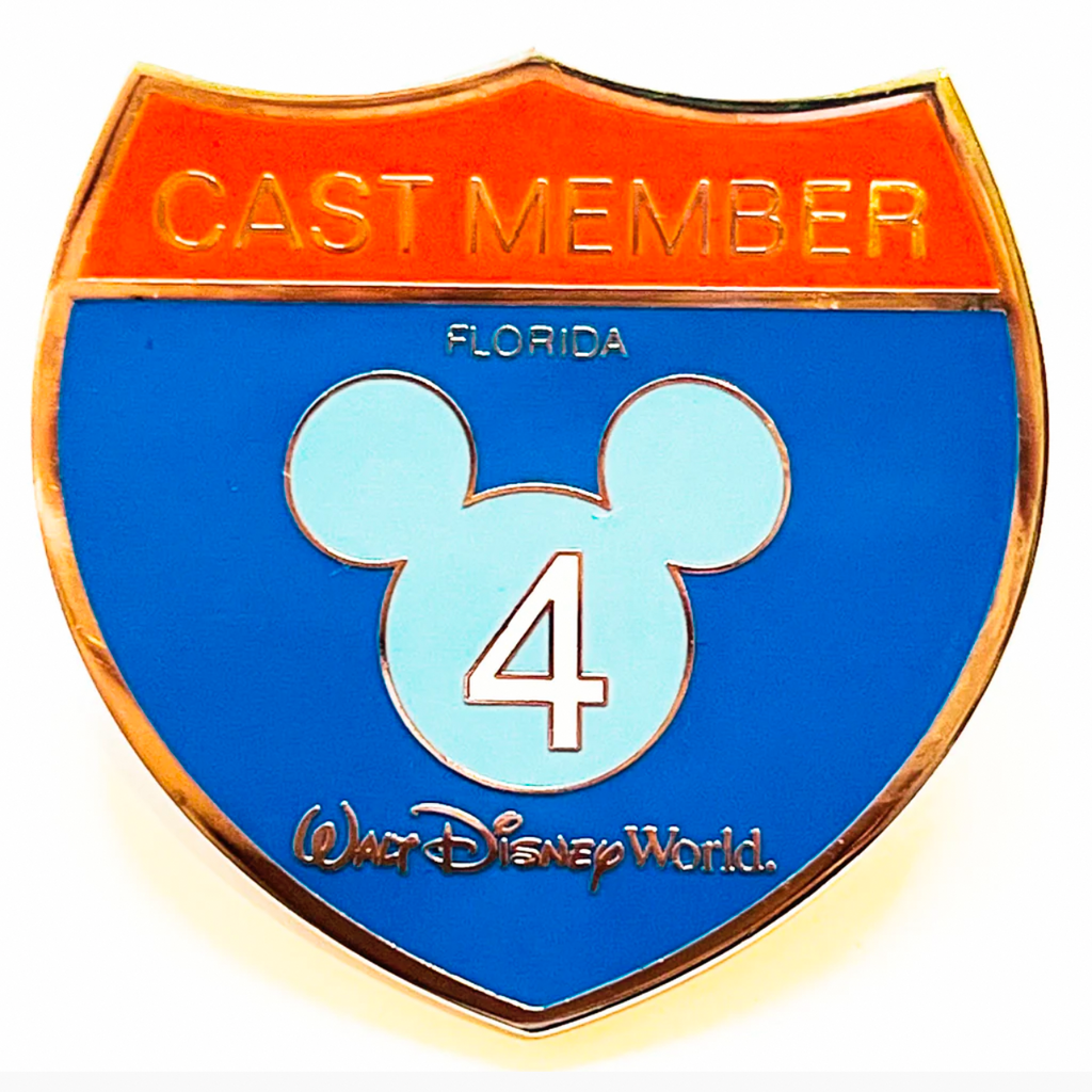 Walt Disney World WDW Disney Florida Interstate 4 Cast Member Sign Pin