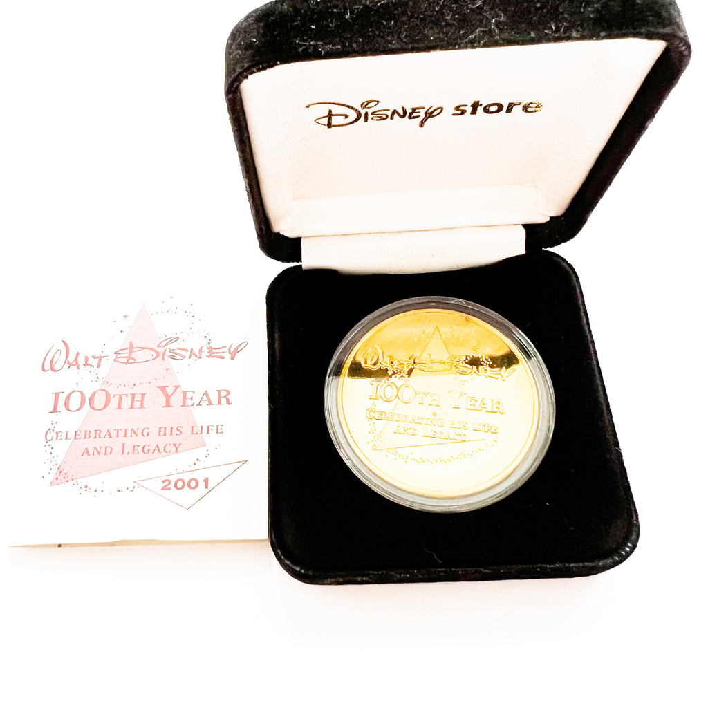 Walt Disney 100th Year 2001 The Great Western Mint Bronze COA Medallion