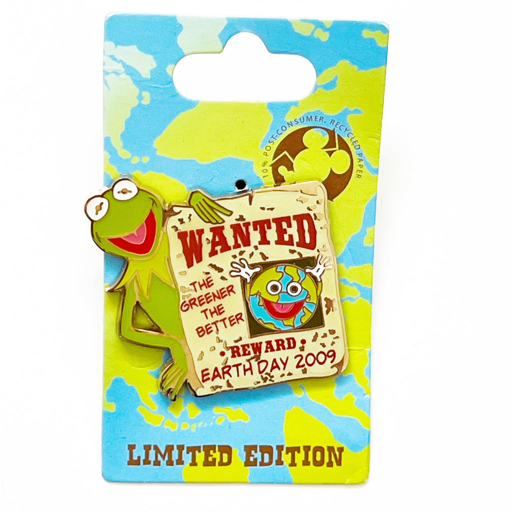 Disney Cast Member Earth Day 2009 Kermit Muppets Wanted Poster LE