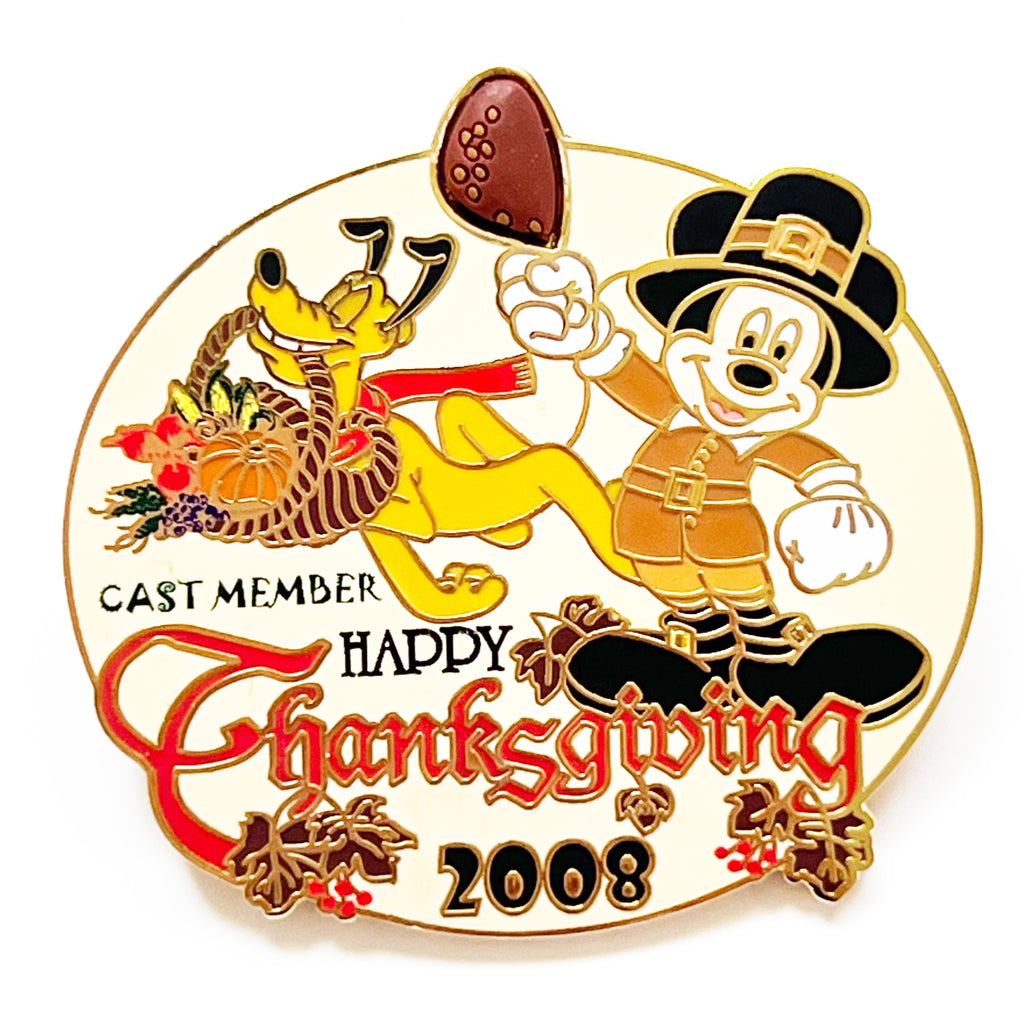 Disney Thanksgiving 2008 Pluto Mickey Mouse Turkey Limited Edition 1750 Cast Exclusive Pin