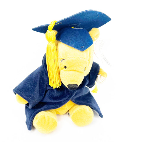 Vintage Disneyland Stuffed Walt Disney World Pooh Graduation Mouseketoys Plush