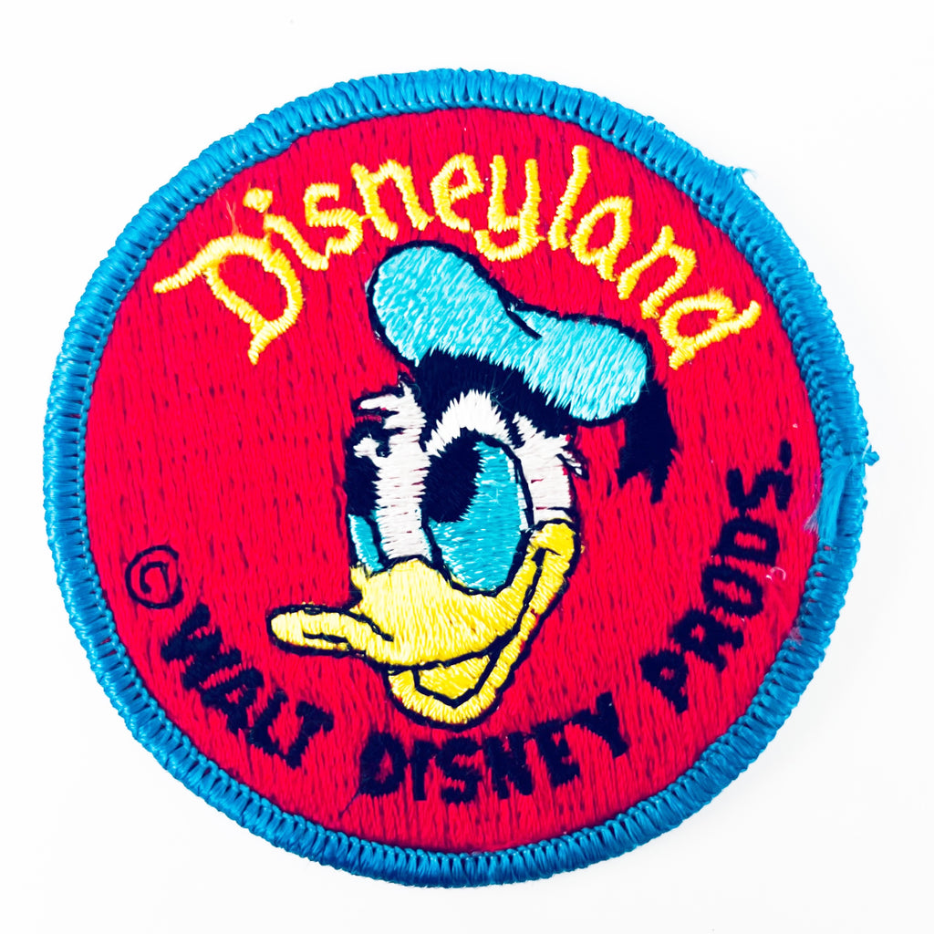 Vintage Disneyland Walt Disney Productions Donald Duck Character Embroidered Patch