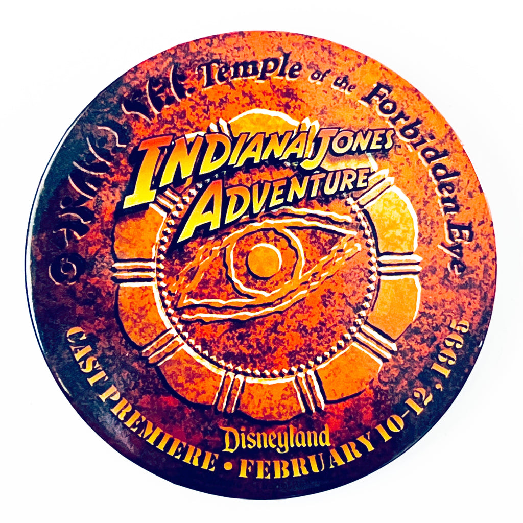 Disneyland's Indiana Jones Adventure Temple Forbidded Eye Cast Premier 1995 Button