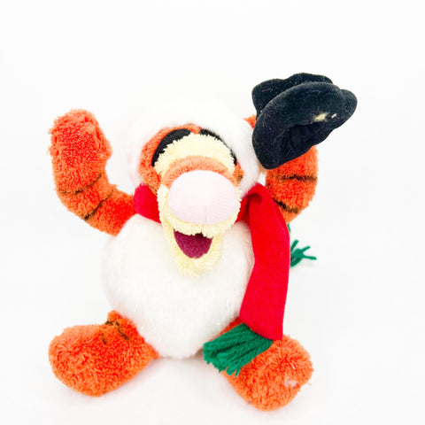 Disney Store Tigger Snowball Snowman Christmas Winnie the Pooh Plush