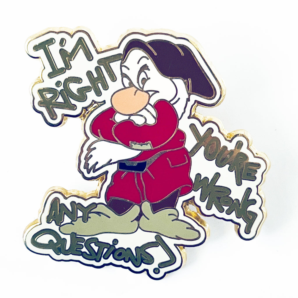 Disney Grumpy Any Questions Snow White and the 7 Dwarfs Pin