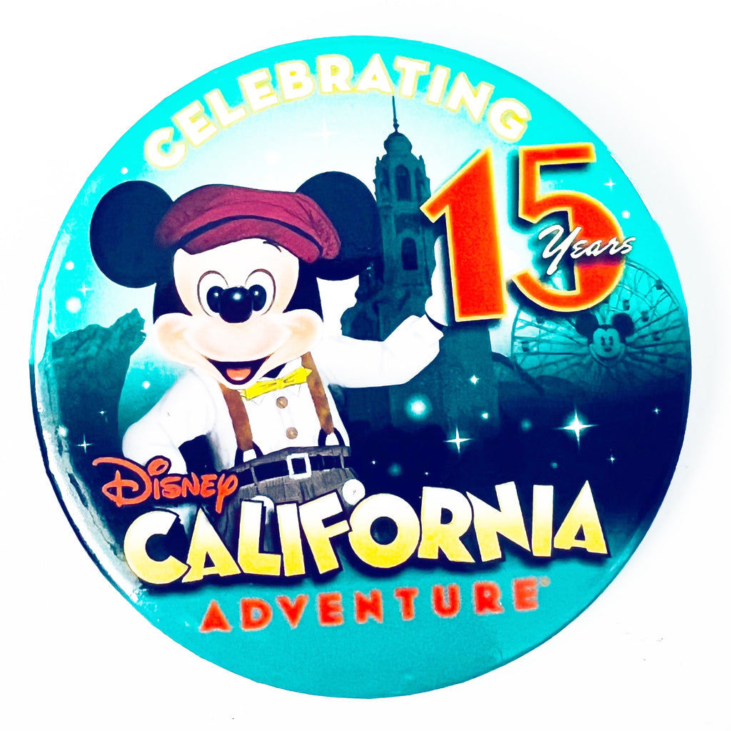 Disney CELEBRATING 15 YEARS California Adventure Button