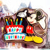 Disneyland Happy Birthday Mickey Mouse Card and Pin Set