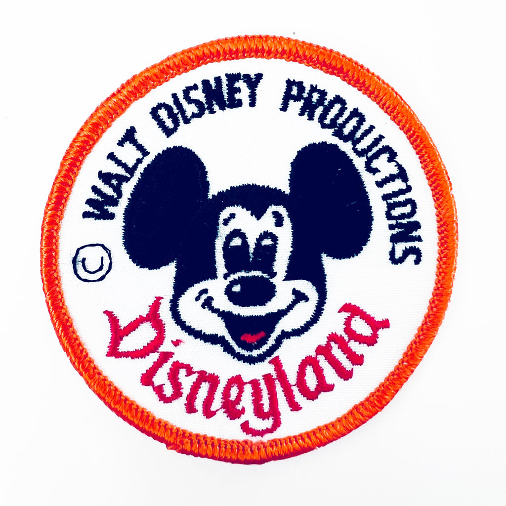 Vintage Disneyland Walt Disney Productions Mickey Mouse Character Embroidered Patch