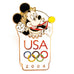Disneyland Resort WDW USA Olympics Logo 2004 Mickey Mouse Disney Pin