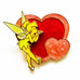 Disney Tinker Bell Blowing Kisses Two Pink Hearts Valentine's Day First Release Pin