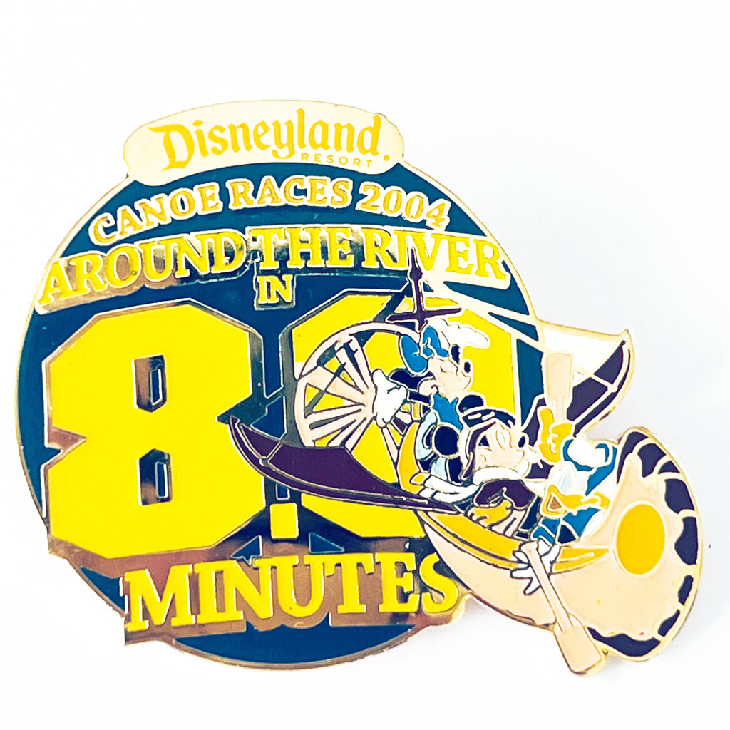 Disney DLR Cast Canoe Races 2004 Mickey & Minnie Mouse Donald Duck Limited Edition 1000 Pin