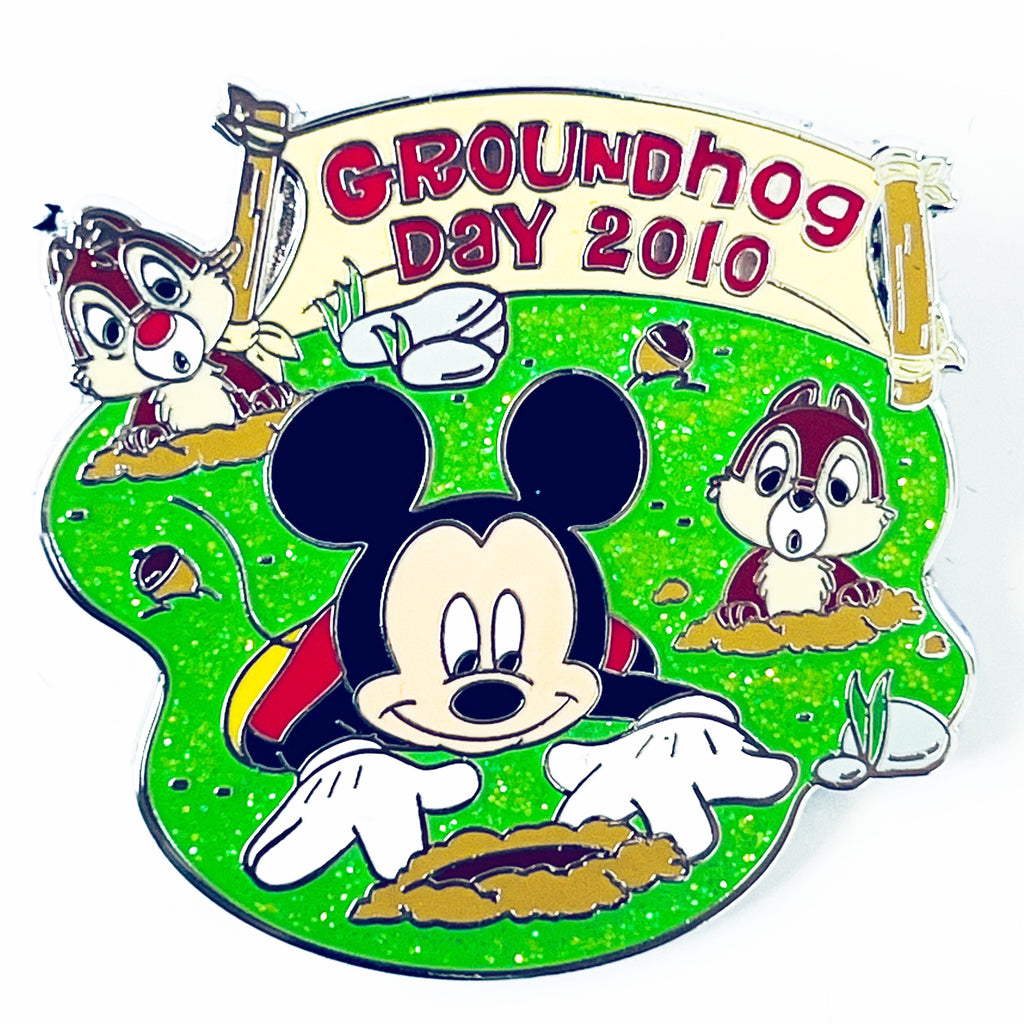 Disney Groundhog Day 2010 Mickey Mouse and Chip & Dale Limited Edition 2000 Pin