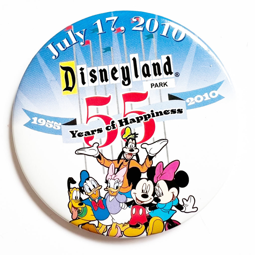 Disneyland Park July 11th 55th Anniversary 2010 Pinback Disney Button