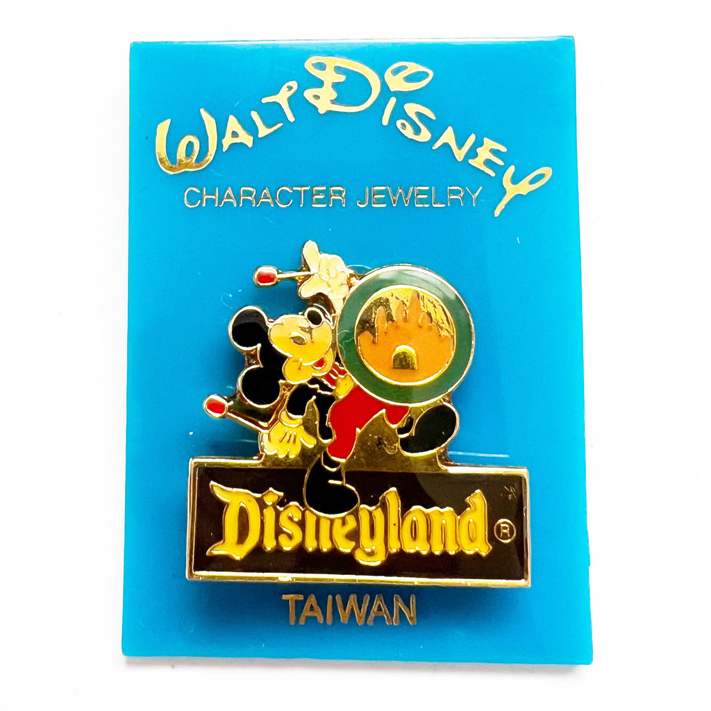 Vintage Enamel Walt Disney Productions Disneyland Mickey Mouse Drummer Lapel Pin