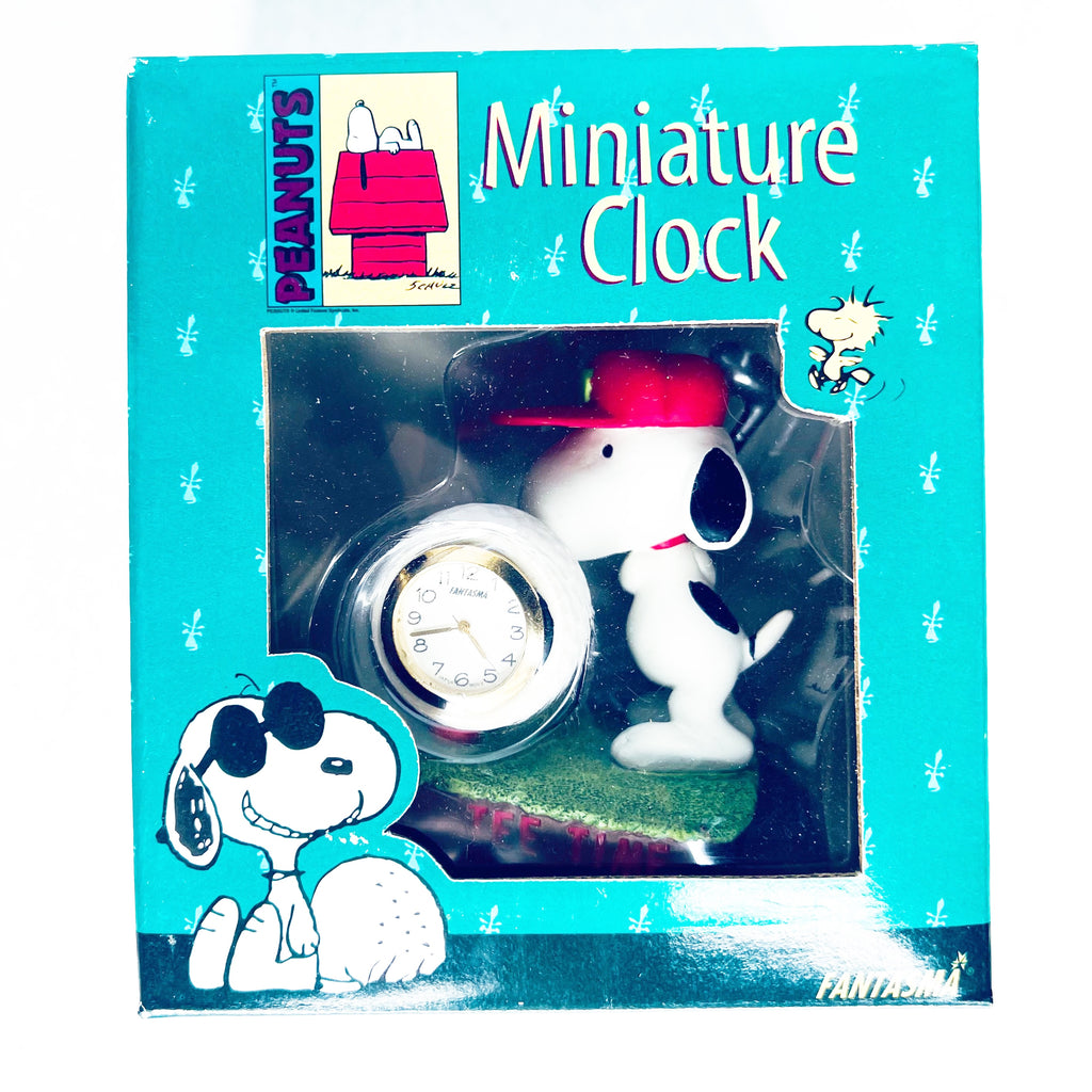 Snoopy Golf Miniature Clock Fantasma Peanuts Collection