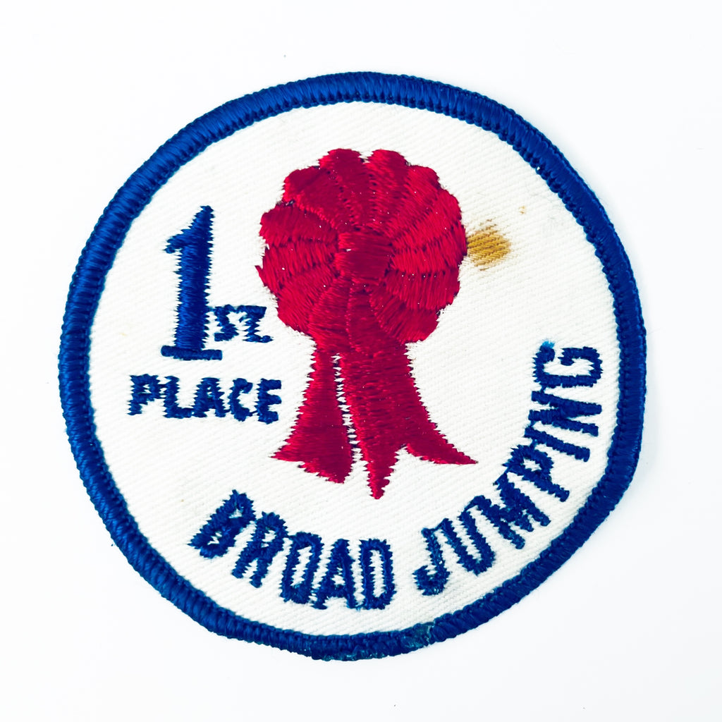 Vintage 1st First Place Broad Jumping Track And Field Patch