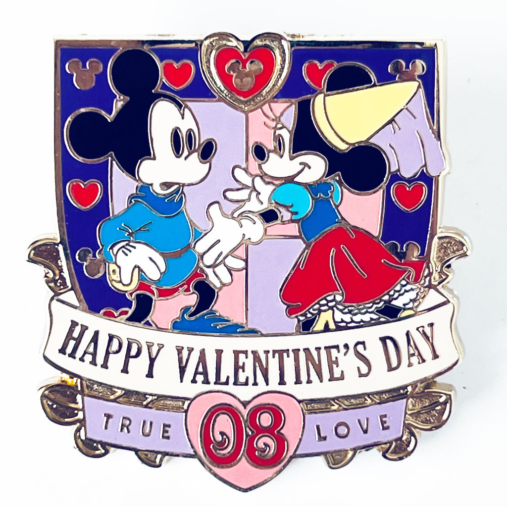 Disney Cast Member Valentines Day 2008 Minnie Mickey Limited Edition 500 Pin