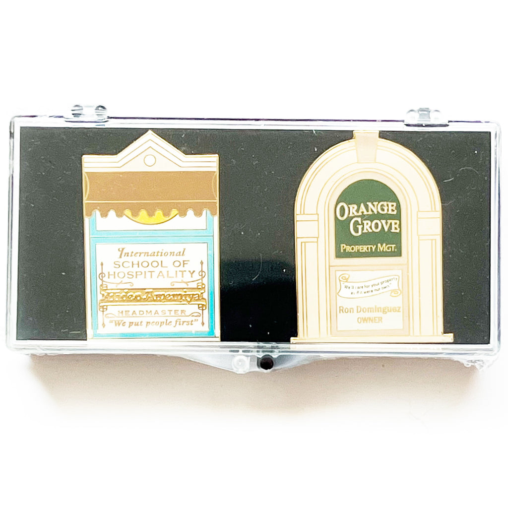 Disney Pin Set Disneyland Cast Member Main Street  Orange Grove Windows New Factory Sealed