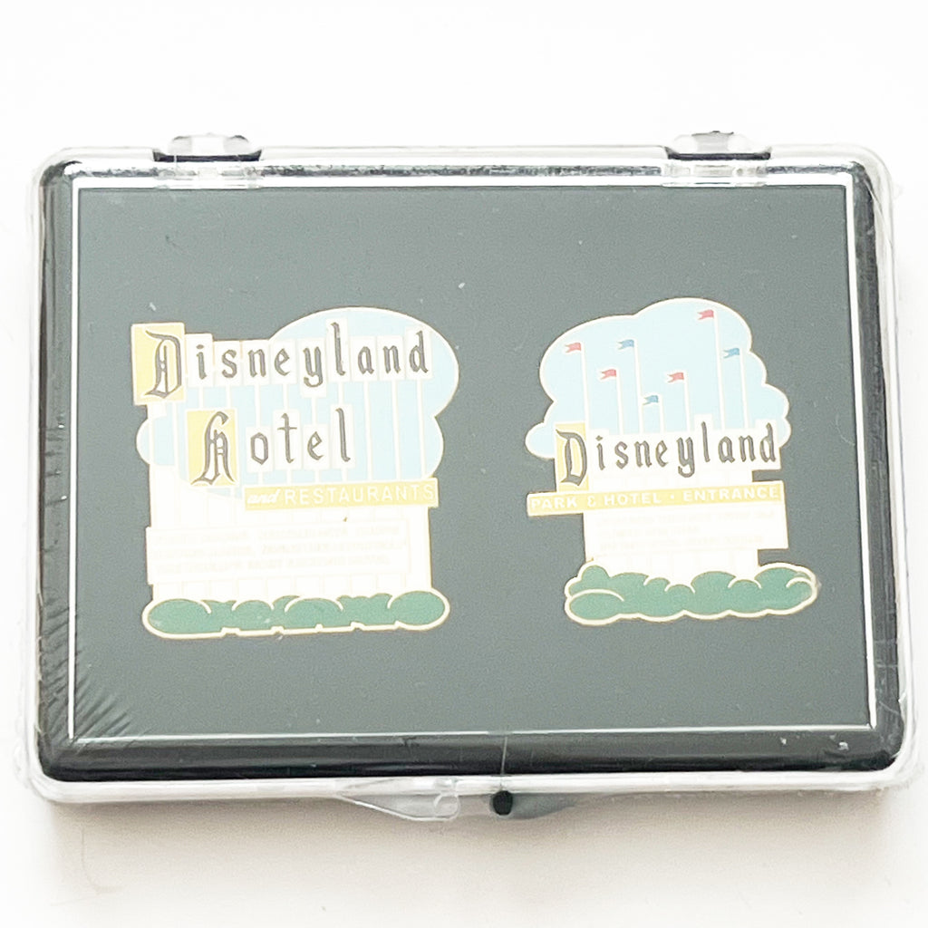 Disney DLR Cast Exclusive Disneyland Marquee & Hotel Sign LE 2 Pin Set