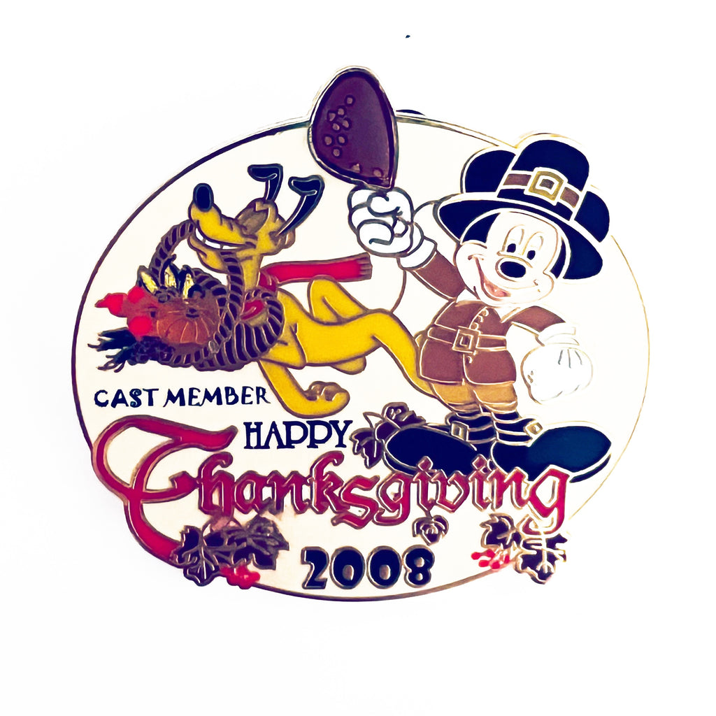 Disney Thanksgiving 2008 Pluto Mickey Mouse Turkey Limited Edition 1750 Cast Exclusive Pin