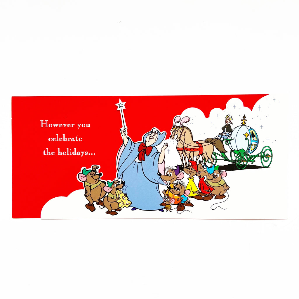 Vintage 1995 The Walt Disney Company Cast Member CinderellaHoliday Greetings Holiday  Michael Eisner Card